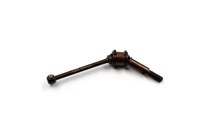 A brown Yeah Racing 44mm spring steel double joint driveshaft for RC cars, shown against a plain white background.
