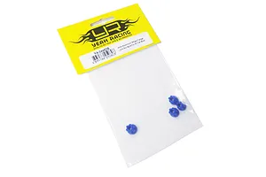 Yeah Racing Aluminium 4mm Flanged Serrated Nuts 4Pcs - Dark Blue image 97378