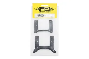 Yeah Racing carbon fibre front and rear shock towers for Yokomo 870C in original yellow and clear plastic packaging.