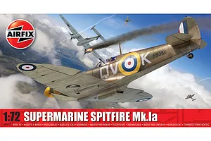 Airfix 1/78 Supermarine Spitfire Mk.Ia Fighter Scaled Plastic Model Kit image 97522