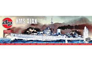 Airfix 1/600 HMS Ajax Light Cruiser Scaled Plastic Model Kit image 97527