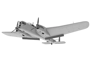 Airfix 1/72 Armstrong Whitworth Whitley Mk.V Bomber Scaled Plastic Model Kit image 97538