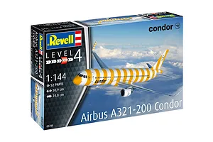 Revell 1/144 Airbus A321-200 “Condor” Aeroplane Scaled Plastic Model Kit image 97576