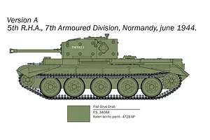 Italeri 1/56 Cromwell Mk.IV Tank Scaled Plastic Model Kit image 97620