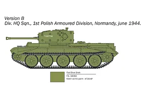 Italeri 1/56 Cromwell Mk.IV Tank Scaled Plastic Model Kit image 97621