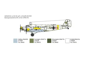 Italeri 1/72 Junker Ju-52/3m Transport Scaled Plastic Model Kit image 97729