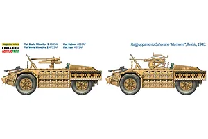 Italeri 1/35 PSA-Viberti As 42 Sahariana Reconnaissance Vehicle Scaled Plastic Model Kit image 97741