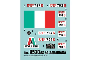 Italeri 1/35 PSA-Viberti As 42 Sahariana Reconnaissance Vehicle Scaled Plastic Model Kit image 97742