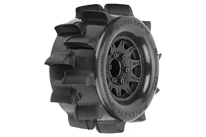 Pro-Line 2.8" Sand Paw HP Belted Tyres on Black Raid Rims - Glued Wheels 2Pcs image 98048