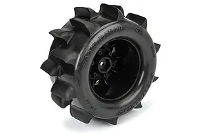 Pro-Line 2.8" Sand Paw HP Belted Tyres on Black Raid Rims - Glued Wheels 2Pcs image 98051
