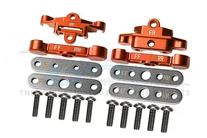 GPM Aluminium Front & Rear Lower Suspension Arm Tie Bar Set - Orange image 98301