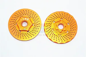 GPM Aluminium Front 24mm Claw Wheel Hex w/ 3mm Offset 2Pcs - Orange image 98313