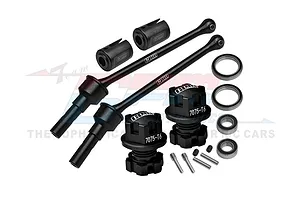GPM 88mm Carbon Steel Front/Rear CVD Shafts w/ Aluminium Wheel Lock &amp; Hex Claw Set - Black