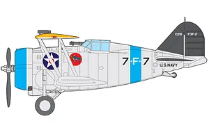 Academy 1/48 USN F3F-2 VF-6 "Fighting Six" Fighter Scaled Plastic Model Kit image 98668