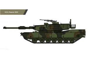 Academy 1/72 USMC M1A1 Tank Scaled Plastic Model Kit image 98705