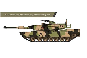 Academy 1/72 USMC M1A1 Tank Scaled Plastic Model Kit image 98706