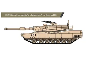 Academy 1/72 USMC M1A1 Tank Scaled Plastic Model Kit image 98709