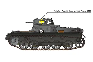 Academy 1/35 German Panzer I Ausf.B Tank w/ Motorcycle & Sidecar Scaled Plastic Model Kit image 98713
