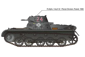 Academy 1/35 German Panzer I Ausf.B Tank w/ Motorcycle & Sidecar Scaled Plastic Model Kit image 98715