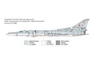 Italeri 1/72 Tu-22M2 Backfire B Bomber Scaled Plastic Model Kit image 98818