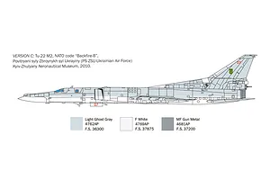 Italeri 1/72 Tu-22M2 Backfire B Bomber Scaled Plastic Model Kit image 98819