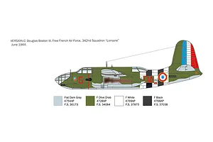 Italeri 1/48 A-20B Boston III Bomber Scaled Plastic Model Kit image 98824