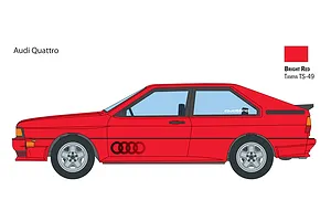 Italeri 1/24 Audi Quattro Car Scaled Plastic Model Kit image 98832