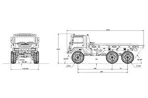 HobbyPlus 1/18 CR-18P 6X6 Flatbed Electric Brushed RTR RC Truck - Blue image 98942
