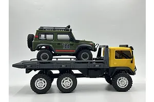 HobbyPlus 1/18 CR-18P 6X6 Flatbed Electric Brushed RTR RC Truck - Yellow image 98950