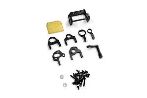 Yeah Racing Aluminium Motor Mount Set - Black