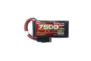Gens Ace Redline 2.0 7.4V 7500mAh 2S 200C Drag Spec LiPo Battery image 99171