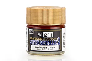 Mr Hobby Super Red Gold 2 Metallic Paint 10ml