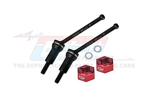 GPM Carbon Steel Front CVD Driveshafts with Aluminium Hex 2Pcs - Red