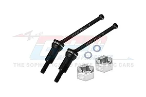 GPM Carbon Steel Front CVD Driveshafts with Aluminium Hex 2Pcs - Silver