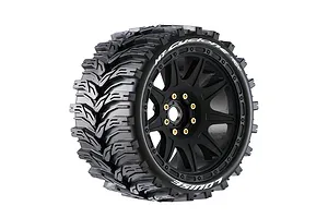 Louise 4.4" MT-Cyclone Speed Tyres On Black Spoked Removable Hex Rims - Glued Wheels 2Pcs image 99607