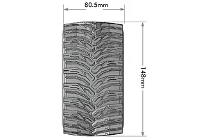 Louise 4.4" MT-Uphill Speed Tyres On Black Spoked Removable Hex Rims - Glued Wheels 2Pcs image 99618