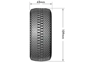 Louise 2.4/3.3" SC-Groove Tyres On Black Spoked Removable Hex Rims - Glued Wheels 2Pcs image 99644
