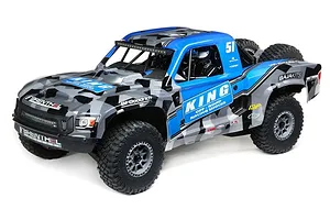 Losi Super Baja Rey 2.0 8S 4X4 RC Short Course Truck Electric Brushless 4WD 1/6 Scale RTR - King Shock Edition Blue