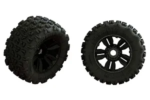 ARRMA 4.8" dBoots Copperhead2 Big Block MT Tyres on 5 Spoke Rims - Glued Wheels w/ Foam 2Pcs