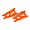 Two bright orange Traxxas heavy-duty suspension arms for RC vehicles, shown from an angled perspective against a white background.