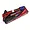 Gens Ace 7.4V 5300mAh 60C 2S hard case LiPo battery with red and black wiring and blue connector.