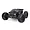 ARRMA Outcast 6S BLX EXtreme Bash RC stunt truck in black, featuring large off-road tires, a detailed truck body, and a rear wing on a white background.