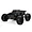 Studio shot of the ARRMA Notorious 6S V5 1/8 scale RC stunt truck in matte black with aggressive off-road tires.