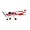 FMS RC Plane Ranger EP V2 Reflex V3 1.2m PNP - Red FMS147PRD-REFV3