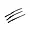 Three black scale model windscreen wiper blades for 1/10 scale RC car bodies.