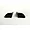 A pair of black 1/10 scale aero door mirrors for RC car body shells against a white background.