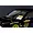 A close-up of a black RC car body shell featuring a black windscreen wiper blade installed on the front windshield.