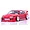 Red RC drift car body shell modelled after the S15 Silvia with BN Sports styling, white wheels, and a reflective white background.