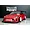 Red Pandora RC Toyota 86 body shell with widebody kit, front intercooler, and large rear wing.