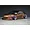 Custom painted RC drift car body shell of a Toyota GR86 in a metallic shift color on a studio display surface.